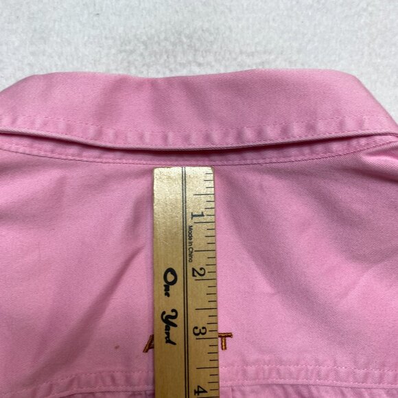 Ariat Shirt Mens 2XL Pink Long Sleeve Oxford Canvas Button Down Workwear - Picture 11 of 12